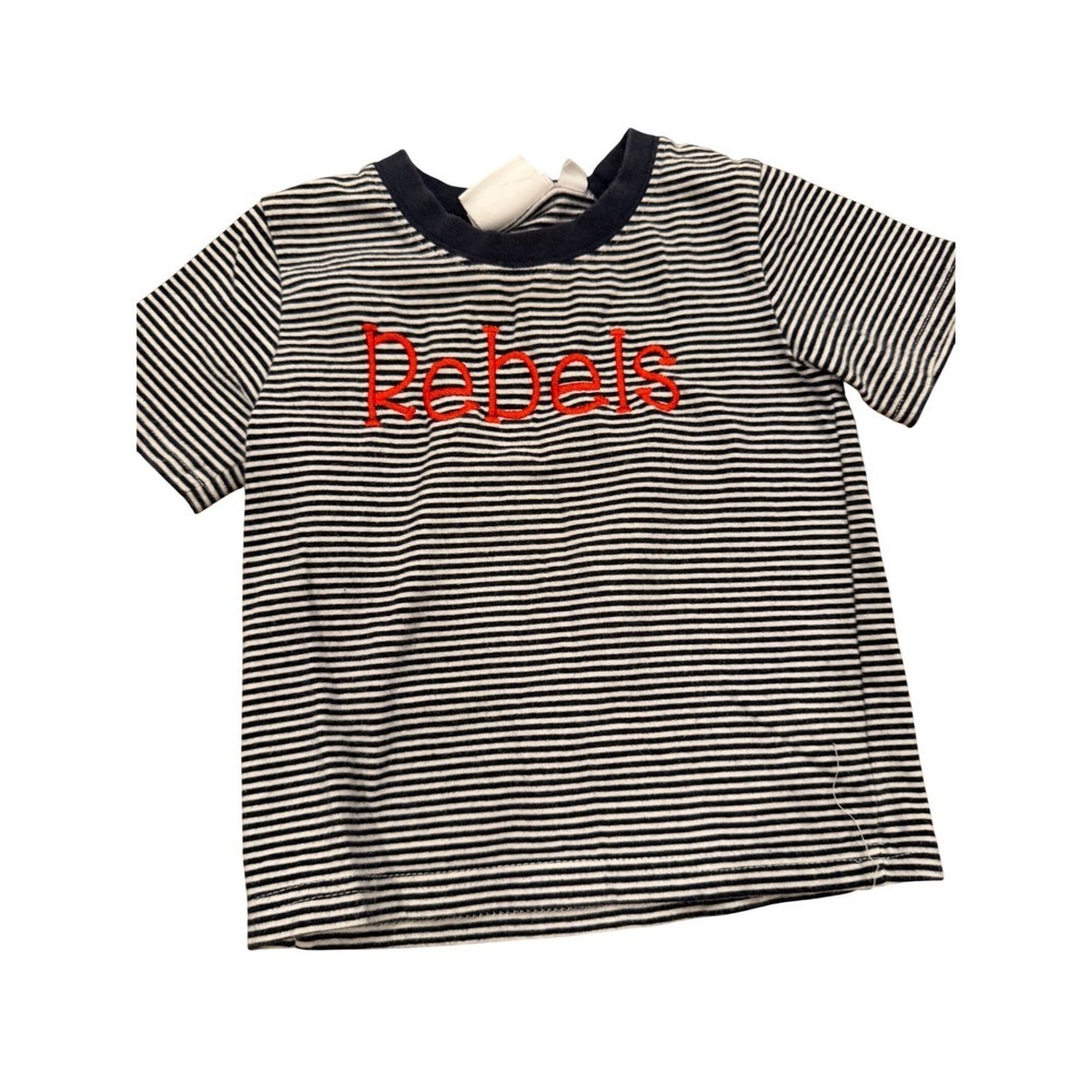 Rebels Striped T-Shirt Navy White 12M